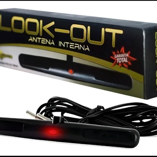 Antena Interna Amplificada Universal Amfm Look Out Preto