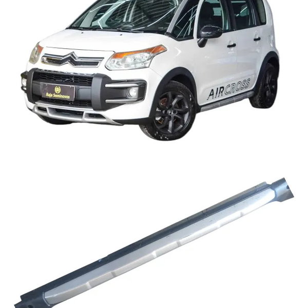 Par De Spoiler Lateral Do Citroen C3 Air Cross 2013 Prata E Preto