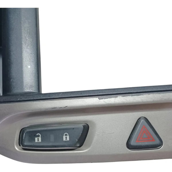 Moldura Painel Central Botão Alerta Gm Spin 2017 Cinza