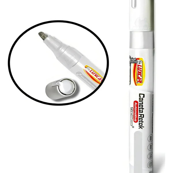 Caneta Retok Tira Riscos Automotivos Diversas Cores Luxcar Cor Prateado