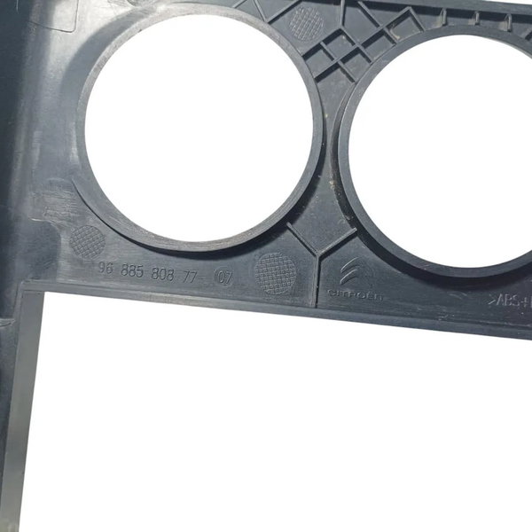 Moldura Central Painel Botão Alerta Citroen Aircross 2013 Preto