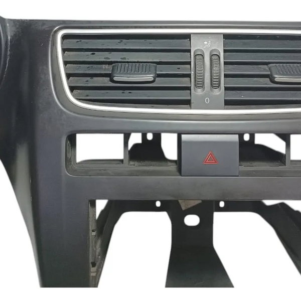 Moldura Central Painel Difusor Botão Alerta Vw Spacefox 2010 Preto