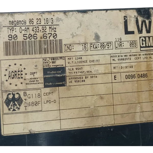 Módulo Conforto Gm Vectra Lw 90506670