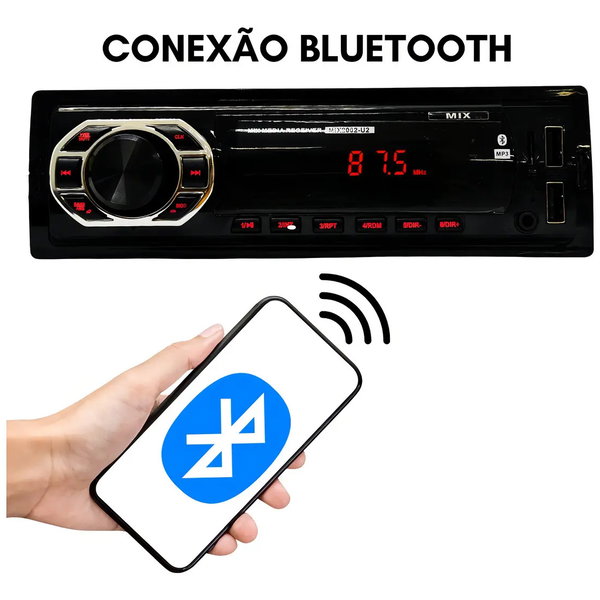 Radio Automotivo Truck Tudo Mix2002 Bluetooth 2 Usb Sd Fm