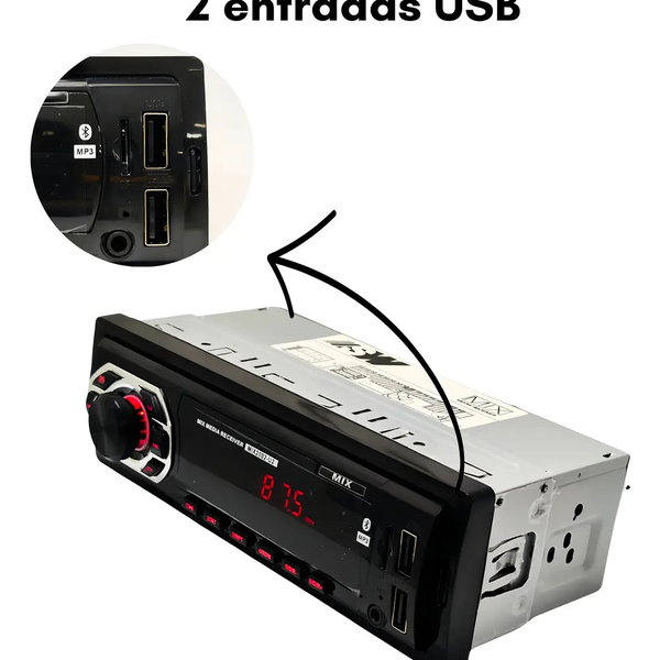 Radio Automotivo Truck Tudo Mix2002 Bluetooth 2 Usb Sd Fm