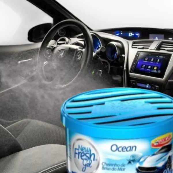 Aromatizante Automotivo Luxcar New Fresh Gel Ocean 60g Perfume Para Carro Longa Duração Brisa Do Mar
