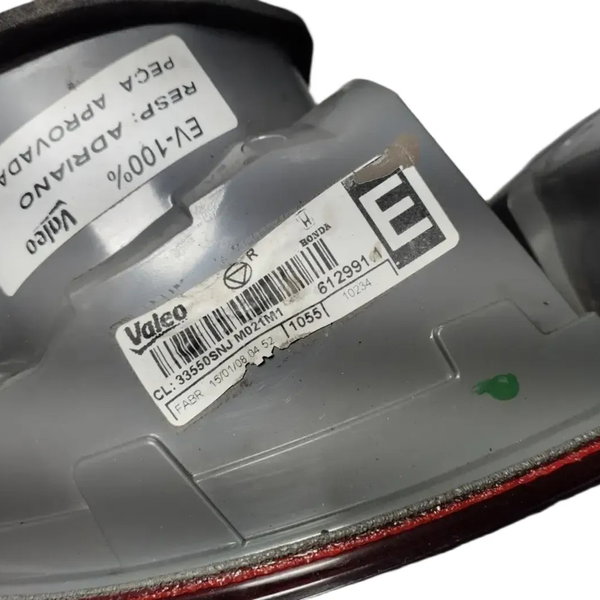 Lanterna Traseira Esquerda Civic 2007 2011 Para Recuperar Esquerdo/motorista Vermelho