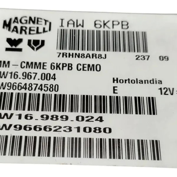 Kit Code Módulo Injeção Citroen C4 2.0 Automático