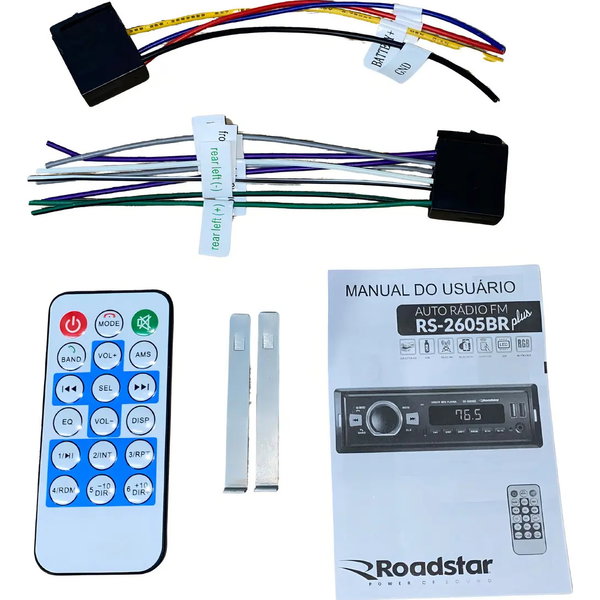 Auto Radio Mp3 Roadstar Cont. Remoto Bluetooh Rca Fm Sd Usb