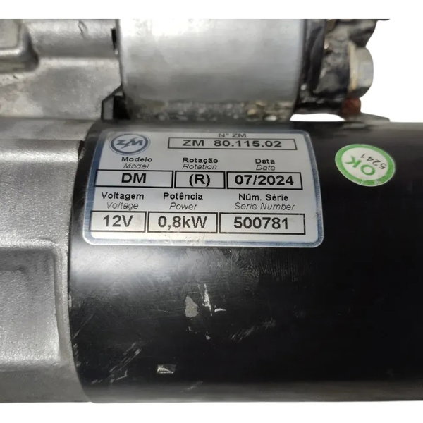 Motor Partida Arranque Palio Uno Fiorin Strada 1.0 Fiasa