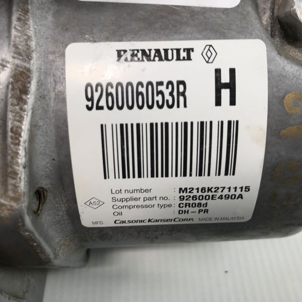 Compressor De Ar Renault Duster 1.6 2018 Original 34674