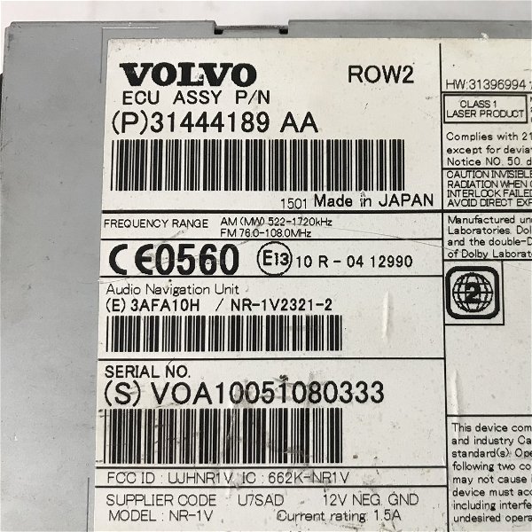 Multimídia Volvo Xc60 T6 2.0 2015 Original (48676)