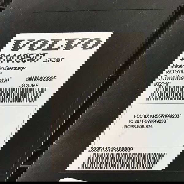 Modulo Central Trava Volvo Xc60 T6 2.0 2015 Original (48672)
