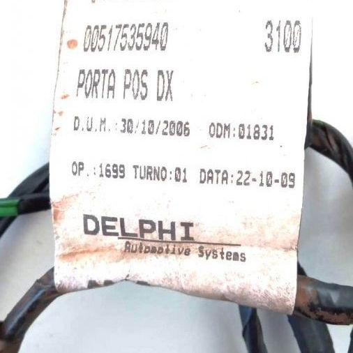 Chicote Porta Traseira Direita Fiat Punto 2009 Original 3742