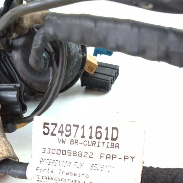 Chicote Porta Traseira Esquerda Vw Fox 2014 Original 4336