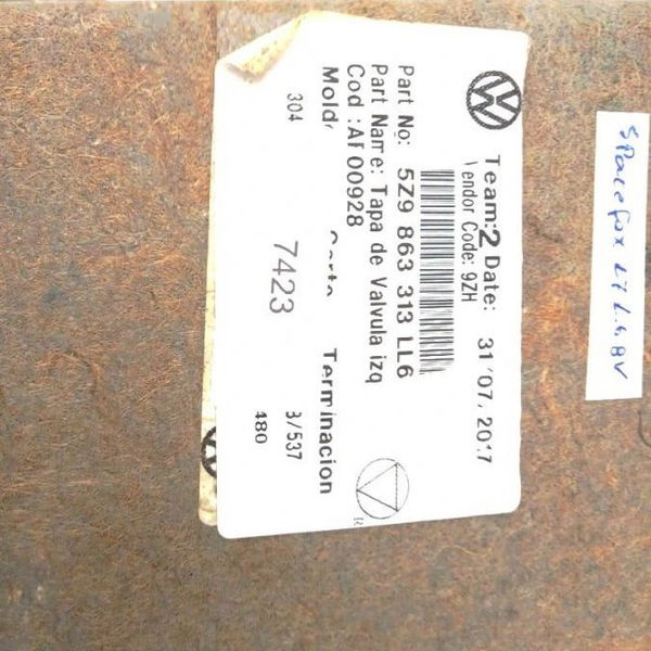 Cobertura Válvula Exaustão Esquerda Vw Spacefox 17 Original