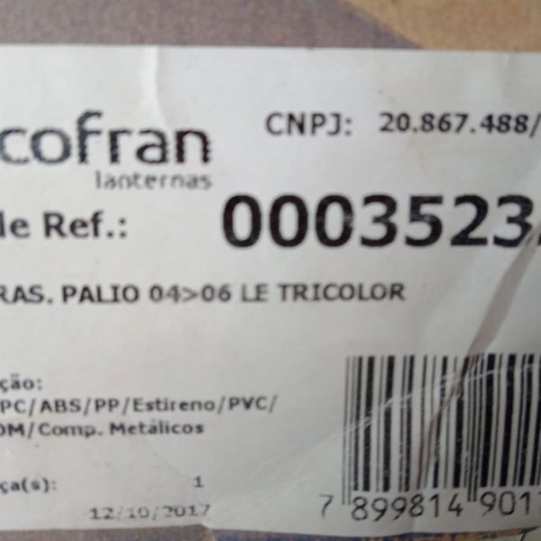 Lanterna Traseira Tricolor Esquerda Fiat Palio 04/06 Novo