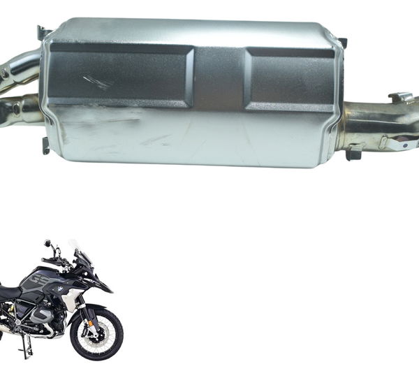 Ponteira Escape C/ Detalhes Bmw R1250 R 1250 Gs 19-24 Orig Prateado