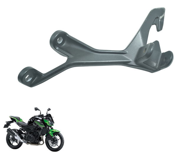 Bacalhau Traseiro Esquerdo Kawasaki Z 400 19-23 Original Cinza Metálico
