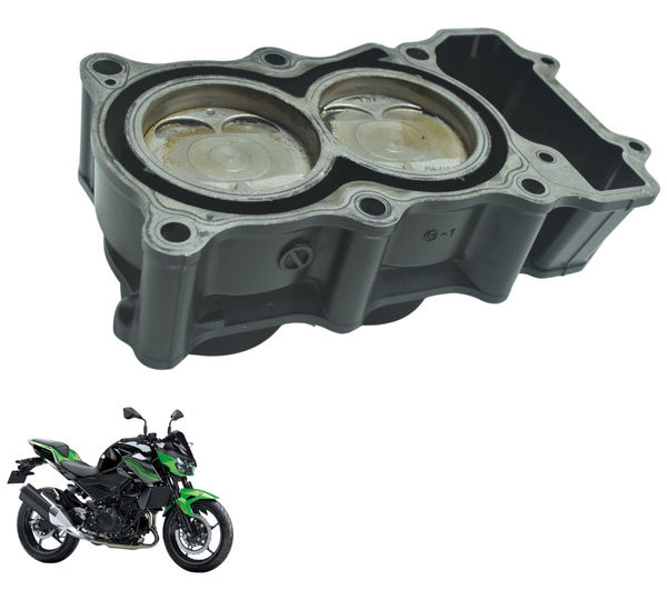 Cilindro Pistão E Anéis Kawasaki Z 400 19-23 Original