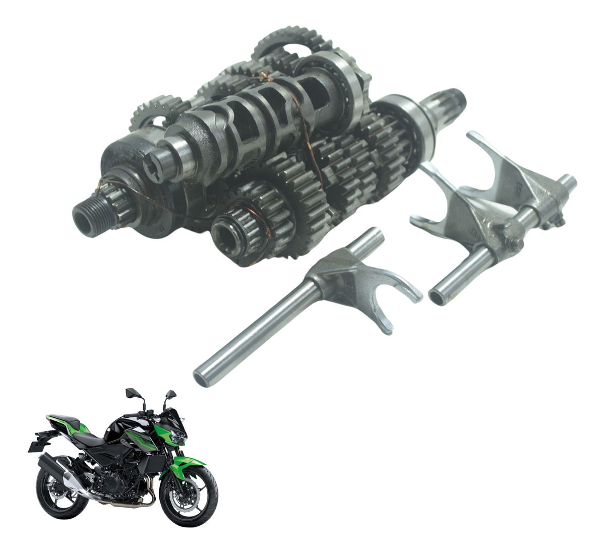 Caixa Marcha Câmbio Completo Kawasaki Z 400 19-23 Original