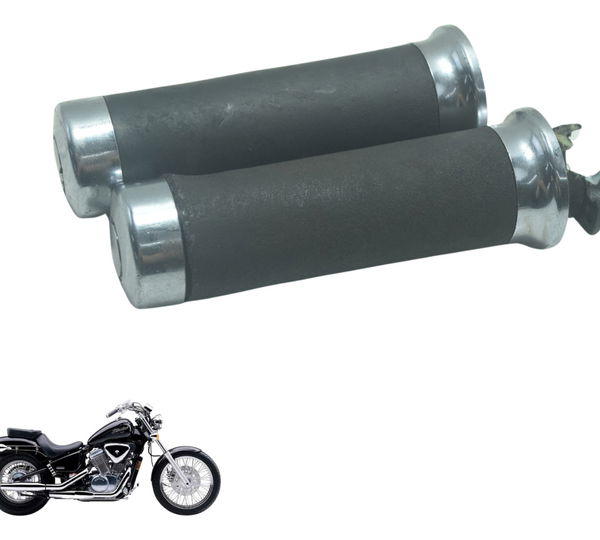 Par Manopla C/ Avaria Honda Vt Shadow 600 C 95-05 Original Preto