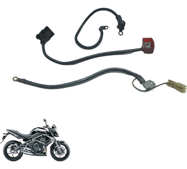Cabos +/- Bateria Kawasaki Er6n 10-14 Original