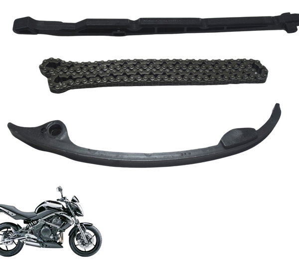 Kit Guia Tensor Corrente Comando Kawasaki Er6n 10-14 Orig