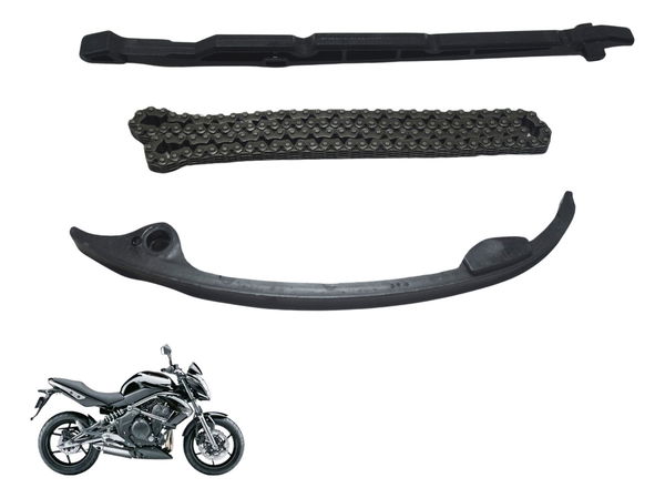 Kit Guia Tensor Corrente Comando Kawasaki Er6n 10-14 Orig