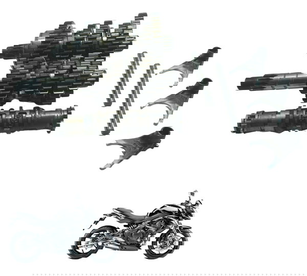 Caixa Marcha Câmbio Completa Kawasaki Er6n 10-14 Original