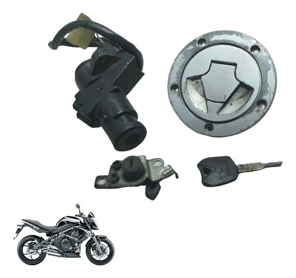 Kit Chave Ignição C/ Detalhes Kawasaki Er6n 10-14 Original