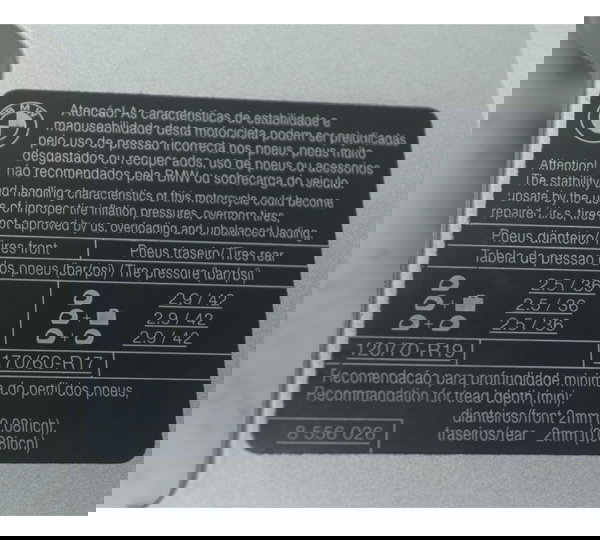 Bagageiro C/ Detalhes Bmw R1200 R 1200 13-19 Original Cinza