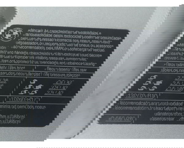 Bagageiro C/ Detalhes Bmw R1200 R 1200 13-19 Original Cinza