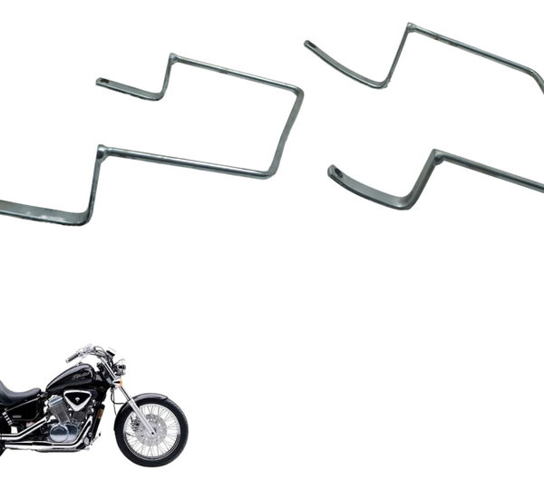 Par Acabamento Alforge C/ Det Honda Vt Shadow 600 C 95-05 Cinza