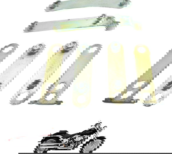 Jogo Suporte Paralama Tras Harley Davidson Fat Boy 07-11 Cinza