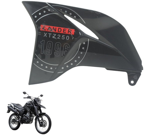 Carenagem Lateral Esq Detal Yamaha Xtz Lander 250 19-22 Orig Preto