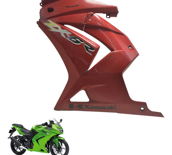 Carenagem Lateral Esq C/ Avaria Kawasaki Ninja 250 R 08-12