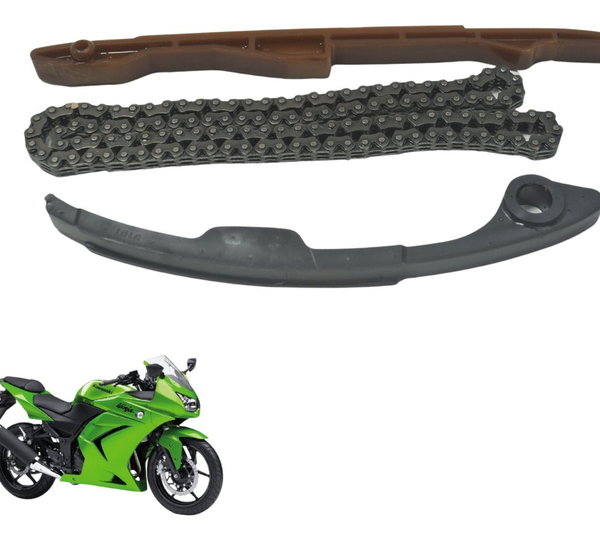 Kit Guia Tensor Corrente Comando Kawasaki Ninja 250 R 08-12
