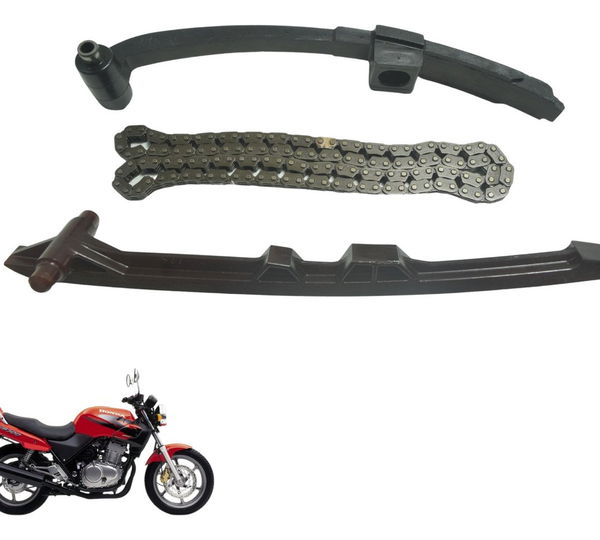 Kit Guia Tensor Corrente Comando Honda Cb 500 98-05 Original