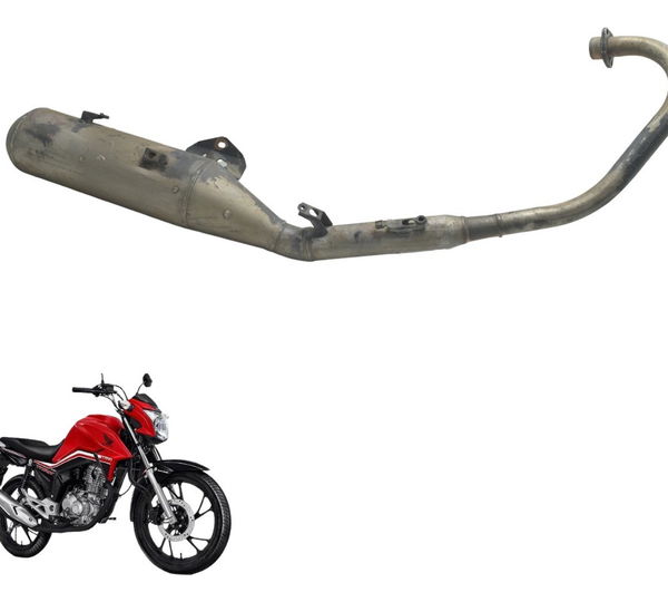 Escapamento C/ Detalhes Honda Cg 160 16-22 Original