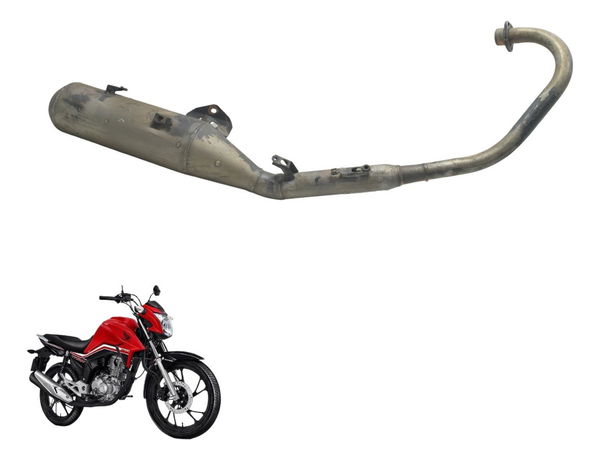 Escapamento C/ Detalhes Honda Cg 160 16-22 Original