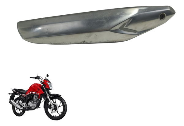 Capa Proteção Escape C/ Detalhes Honda Cg 160 16-22 Original
