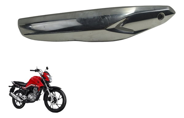 Capa Proteção Escape C/ Detalhes Honda Cg 160 16-22 Original