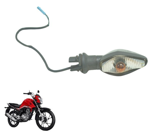 Pisca Dianteiro Esquerdo S/ Lente Honda Cg 160 16-22 Orig