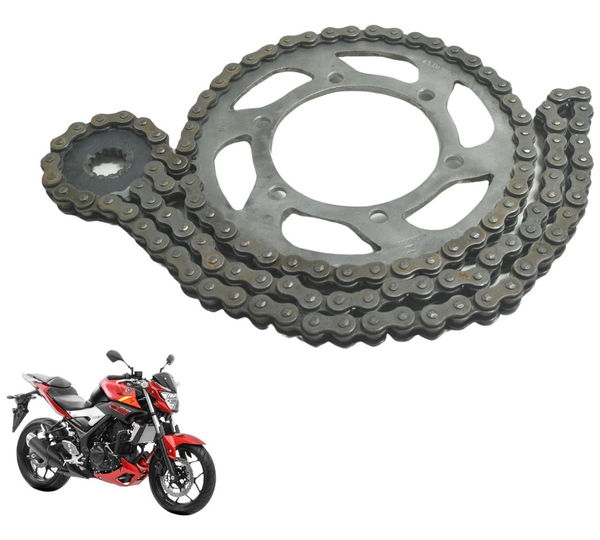 Kit Relação Durag Yamaha Mt 03 16-19 Prateado
