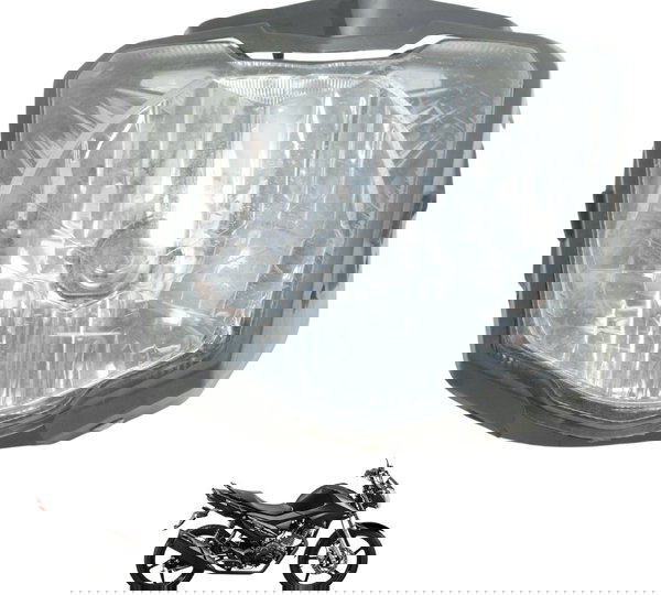 Farol C/ Detalhes Yamaha Ybr 150 Factor 14-20 Original Ambos Lados