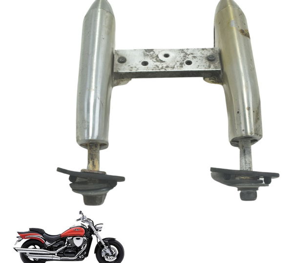 Par Riser Guidão Suzuki Boulevard M 800 05-08 Original Prateado