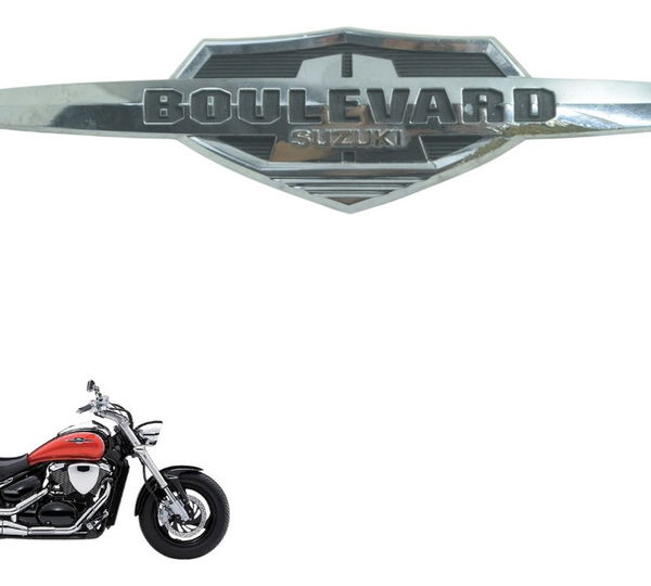 Emblema Tanque Direito C/ Detal Suzuki Boulevard M 800 05-08 Prateado