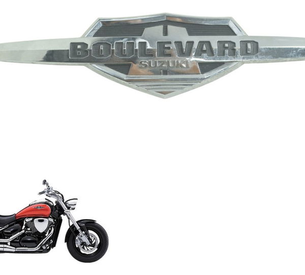 Emblema Tanque Esquerdo Suzuki Boulevard M 800 05-08 Orig Prateado