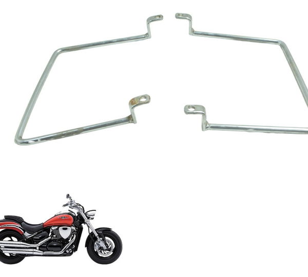 Suporte Alforge Suzuki Boulevard M 800 05-08 Original Prateado